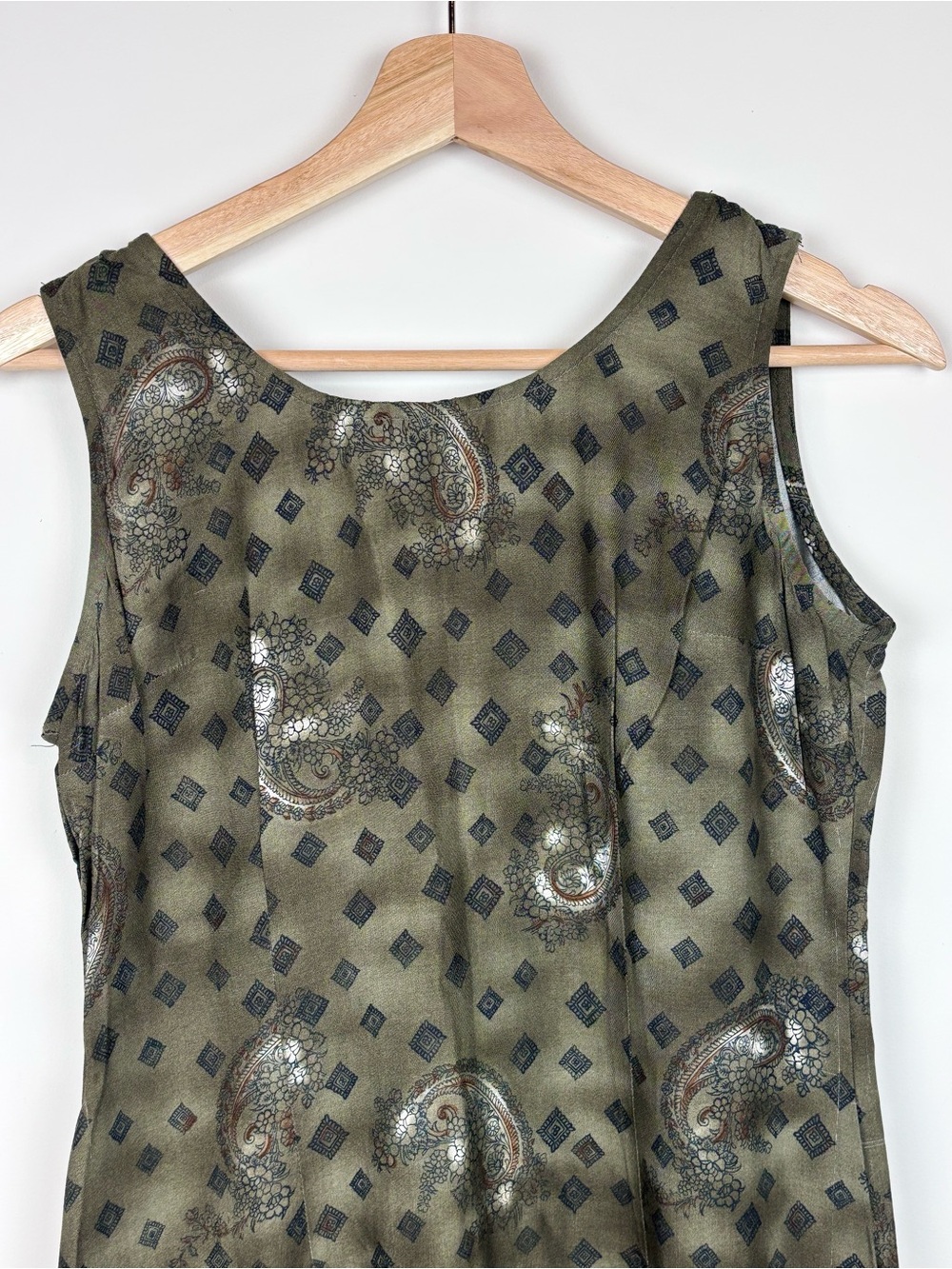 🌿 Y2K All That Jazz Vintage Boho Paisley Shift Dress